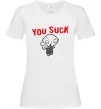 Женская футболка Стьюї You Suck Белый Женская футболка Стьюї You Suck Белый фото