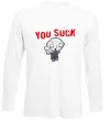 Лонгслив Стьюї You Suck Белый фото