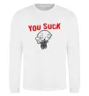 Свитшот Стьюї You Suck Белый Свитшот Стьюї You Suck Белый фото