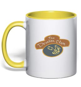 Чашка з кольоровою ручкою The dranken clam Чашка з кольоровою ручкою The dranken clam