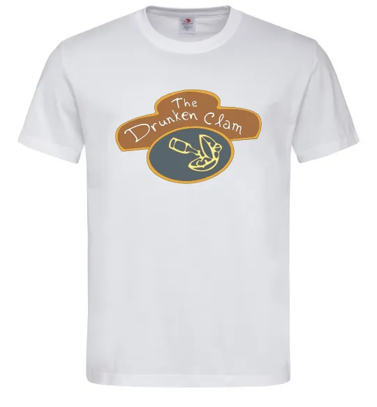 Мужская футболка The dranken clam Белый фото