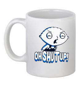 Чашка керамическая Стьюї Oh shut up Чашка керамическая Стьюї Oh shut up