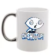 Чашка с цветной ручкой Стьюї Oh shut up Серебро Чашка с цветной ручкой Стьюї Oh shut up Серебро фото