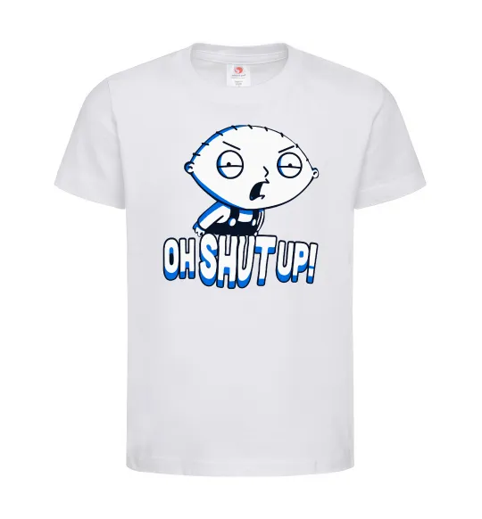 Детская футболка Стьюї Oh shut up Белый фото