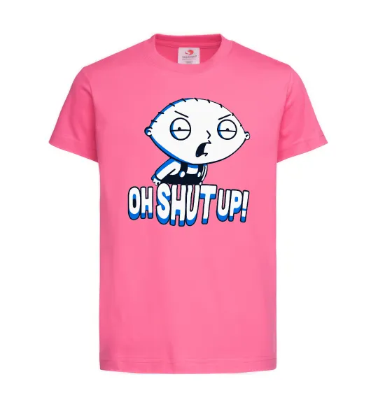 Детская футболка Стьюї Oh shut up Ярко-розовый фото