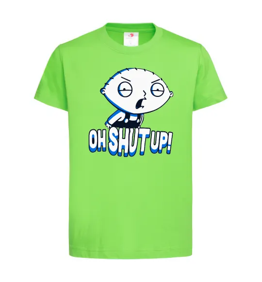 Детская футболка Стьюї Oh shut up Лаймовый фото