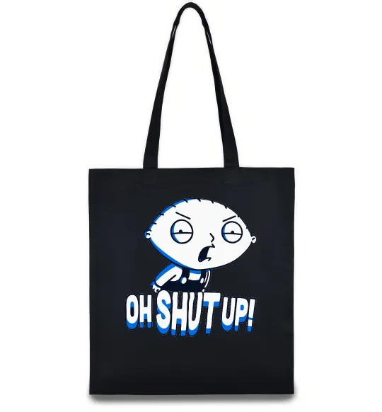 Эко-сумка Стьюї Oh shut up Черный фото