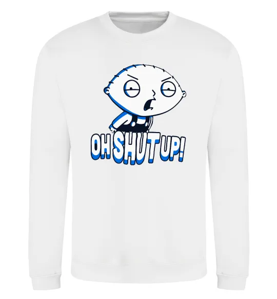 Свитшот Стьюї Oh shut up Белый фото