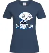 Женская футболка Стьюї Oh shut up Темно-синий Женская футболка Стьюї Oh shut up Темно-синий фото
