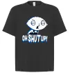 Футболка Оверсайз Стьюї Oh shut up Черный Футболка Оверсайз Стьюї Oh shut up Черный фото