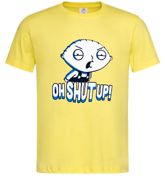 Мужская футболка Стьюї Oh shut up Лимонный фото