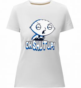 Жіноча преміум футболка Стьюї Oh shut up Жіноча преміум футболка Стьюї Oh shut up