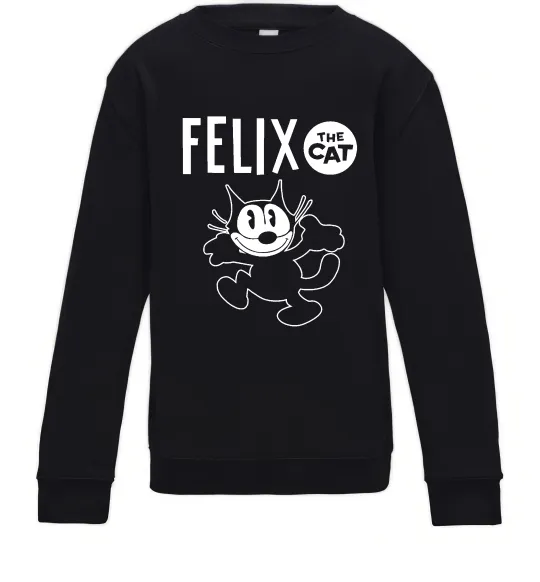 Детский Свитшот Felix посміхається Черный фото