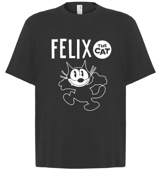 Футболка Оверсайз Felix посміхається Черный фото
