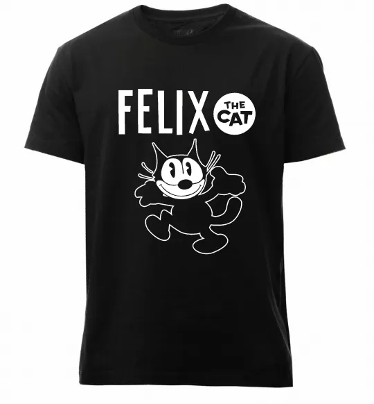 Мужская премиум футболка Felix посміхається Черный фото
