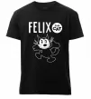 Мужская премиум футболка Felix посміхається Черный фото