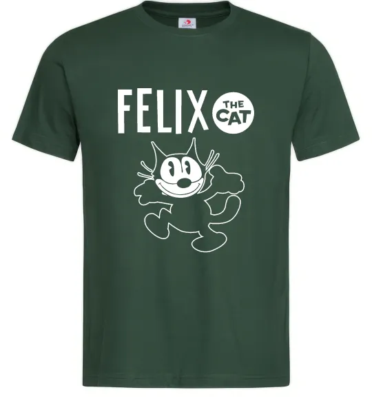 Мужская футболка Felix посміхається Темно-зеленый фото