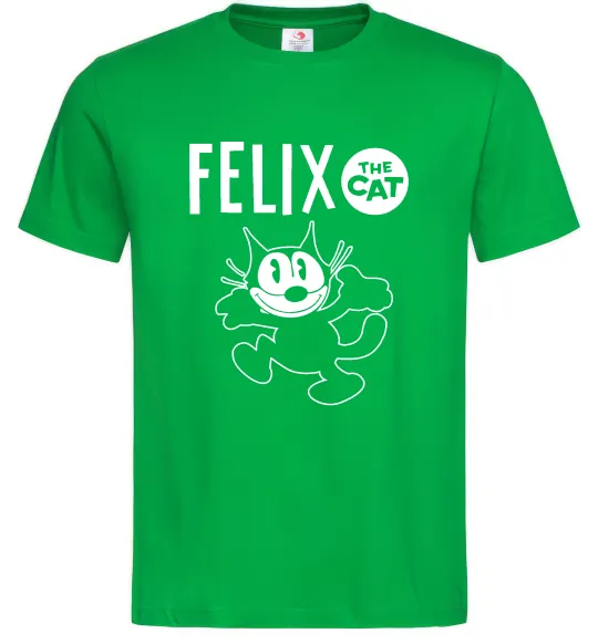 Мужская футболка Felix посміхається Зеленый фото
