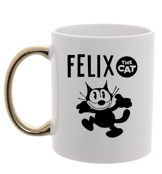 Чашка с цветной ручкой Felix посміхається Золото фото