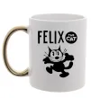 Чашка с цветной ручкой Felix посміхається Золото фото