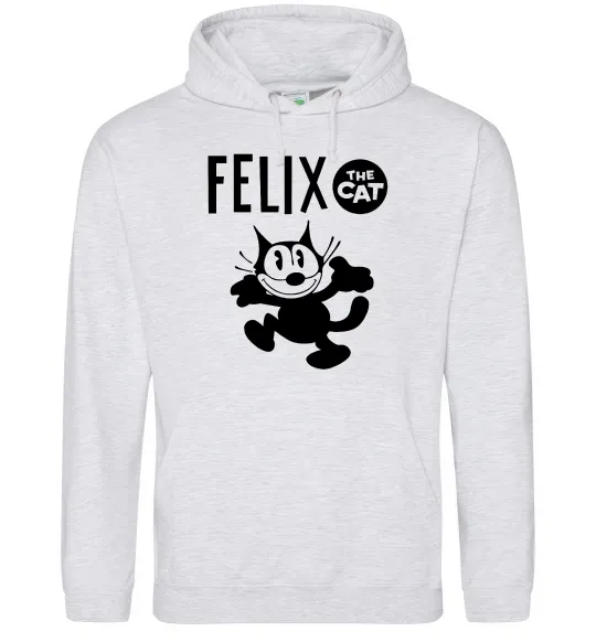 Мужская толстовка (худи) Felix посміхається Серый меланж фото