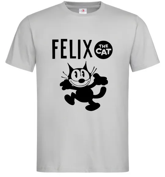 Мужская футболка Felix посміхається Серый фото