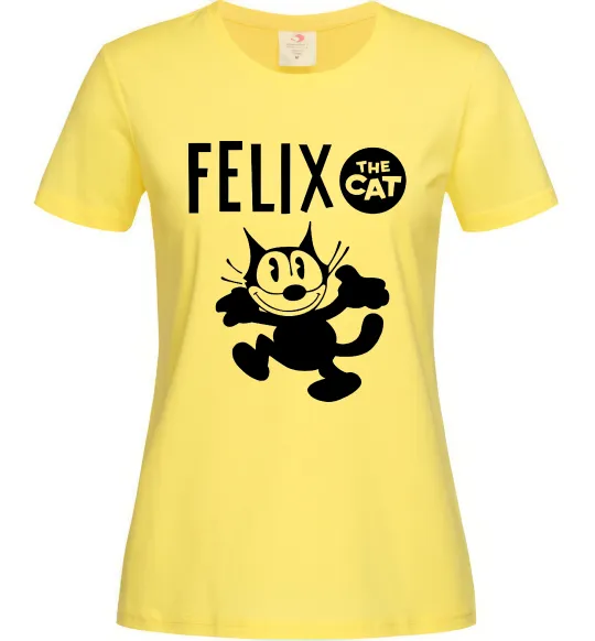 Женская футболка Felix посміхається Лимонный фото