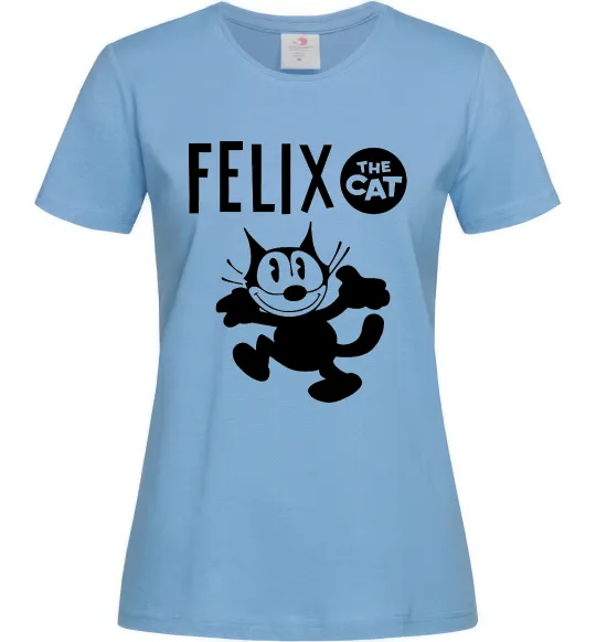 Женская футболка Felix посміхається Голубой фото