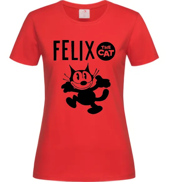 Женская футболка Felix посміхається Красный фото