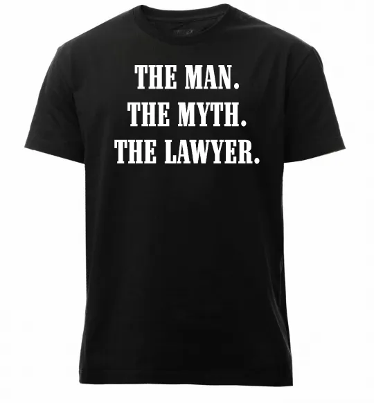 Мужская премиум футболка The lawyer Черный фото