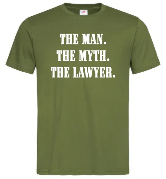 Мужская футболка The lawyer Оливковый фото