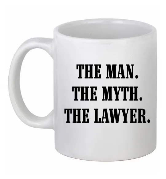 Чашка керамическая The lawyer Белый фото