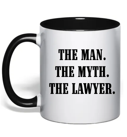 Чашка с цветной ручкой The lawyer Черный фото