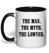Чашка с цветной ручкой The lawyer Черный Чашка с цветной ручкой The lawyer Черный фото
