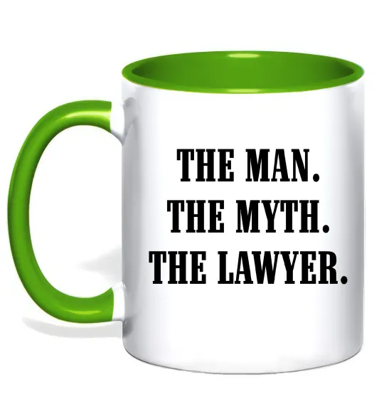 Чашка с цветной ручкой The lawyer Лаймовый фото