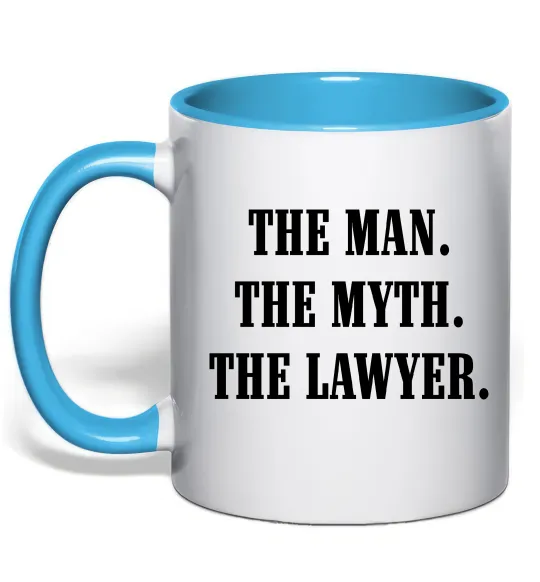 Чашка с цветной ручкой The lawyer Голубой фото