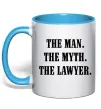 Чашка с цветной ручкой The lawyer Голубой Чашка с цветной ручкой The lawyer Голубой фото