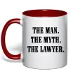 Чашка с цветной ручкой The lawyer Красный Чашка с цветной ручкой The lawyer Красный фото