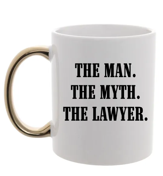 Чашка с цветной ручкой The lawyer Золото фото