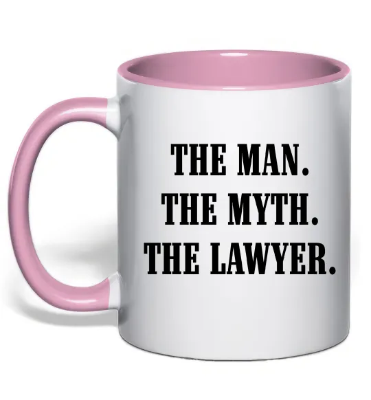 Чашка с цветной ручкой The lawyer Нежно розовый фото