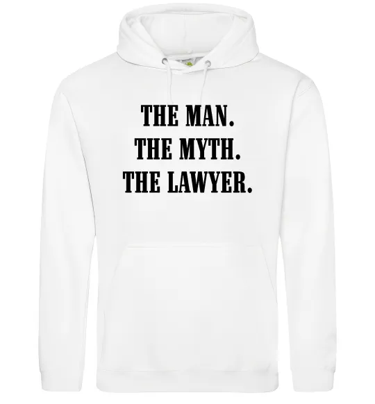 Мужская толстовка (худи) The lawyer Белый фото