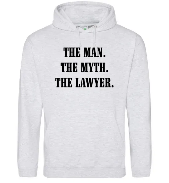 Мужская толстовка (худи) The lawyer Серый меланж фото