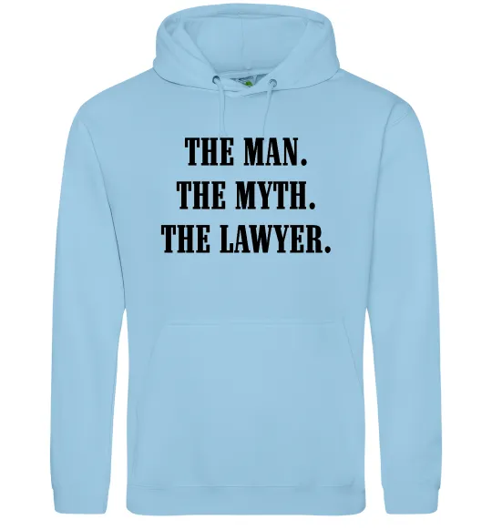 Мужская толстовка (худи) The lawyer Голубой фото
