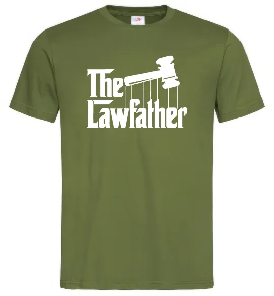 Мужская футболка The lawfather Оливковый фото