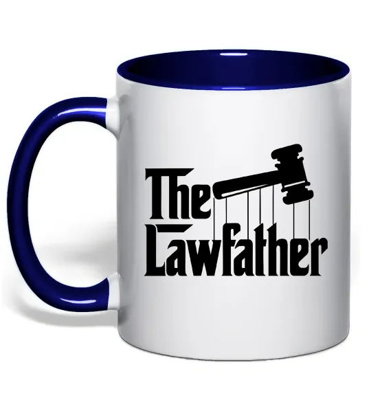 Чашка с цветной ручкой The lawfather Глубокий темно-синий фото