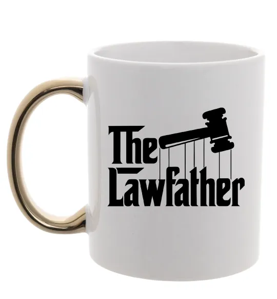 Чашка с цветной ручкой The lawfather Золото фото