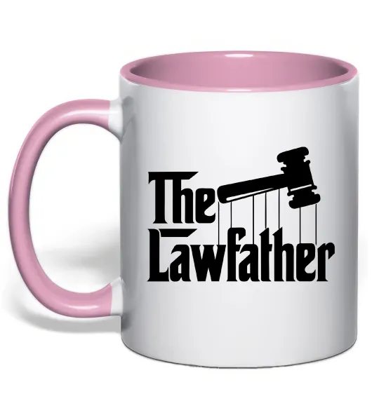 Чашка с цветной ручкой The lawfather Нежно розовый фото