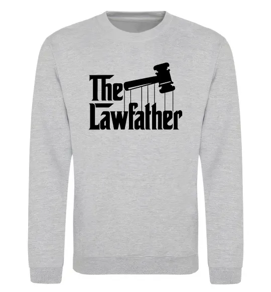 Свитшот The lawfather Серый меланж фото