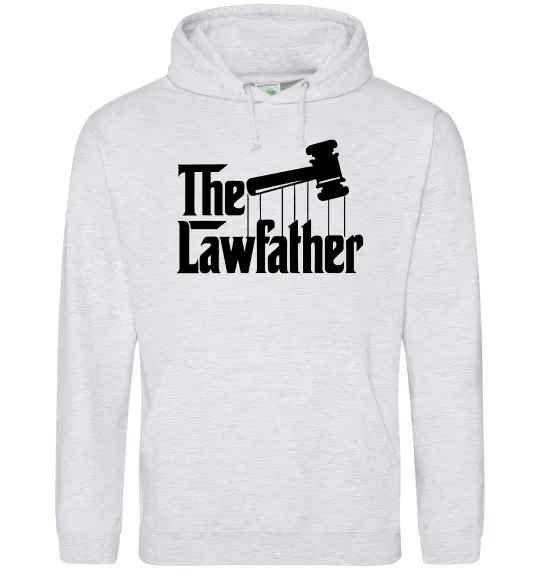 Мужская толстовка (худи) The lawfather Серый меланж фото