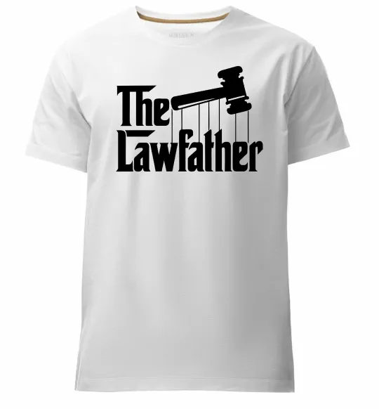 Мужская премиум футболка The lawfather Белый фото